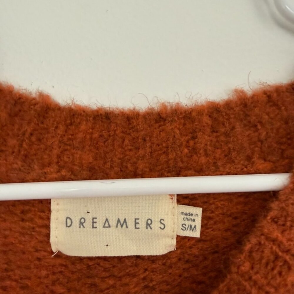 Dreamers Fringe Sweater S/M Cozy Boho Western Oversized Fall Knit - Picture 6 of 9